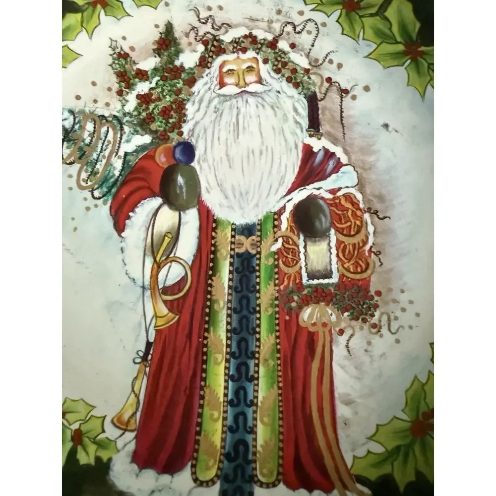 Giftcraft Holiday Plate 068901 Old World Santa Father Christmas Collectible 10”